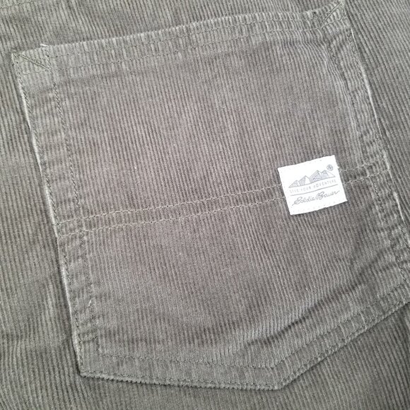 EDDIE BAUER Corduroy Pants Slat Green Men's Straight Leg Cotton 38 x30 - Picture 9 of 10
